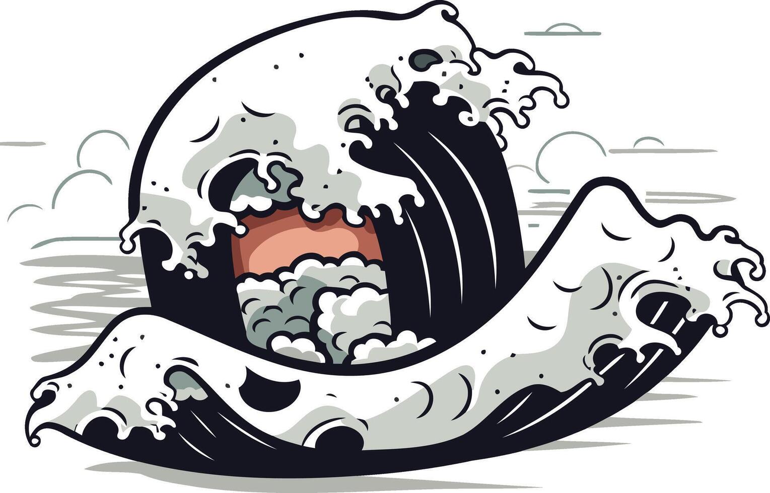 Illustrative Depiction of a Crashing Wave vector