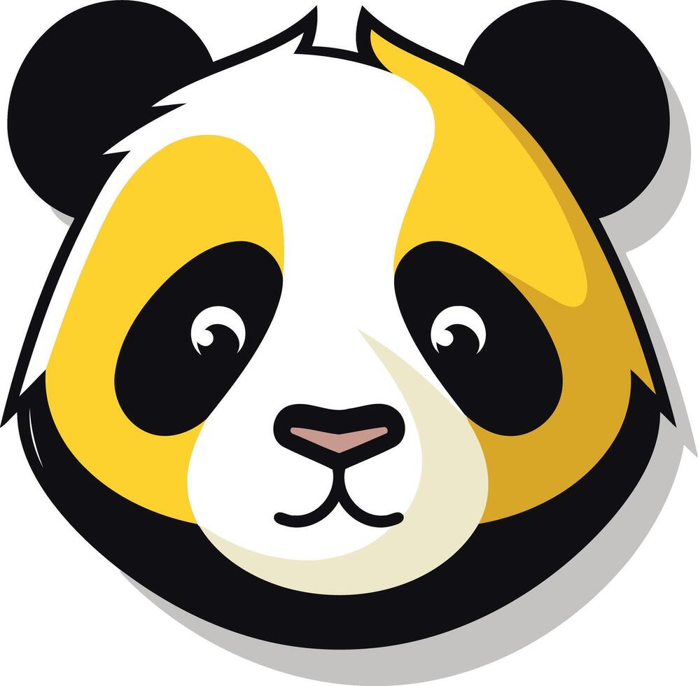 Cute Yellow Panda Cartoon vector