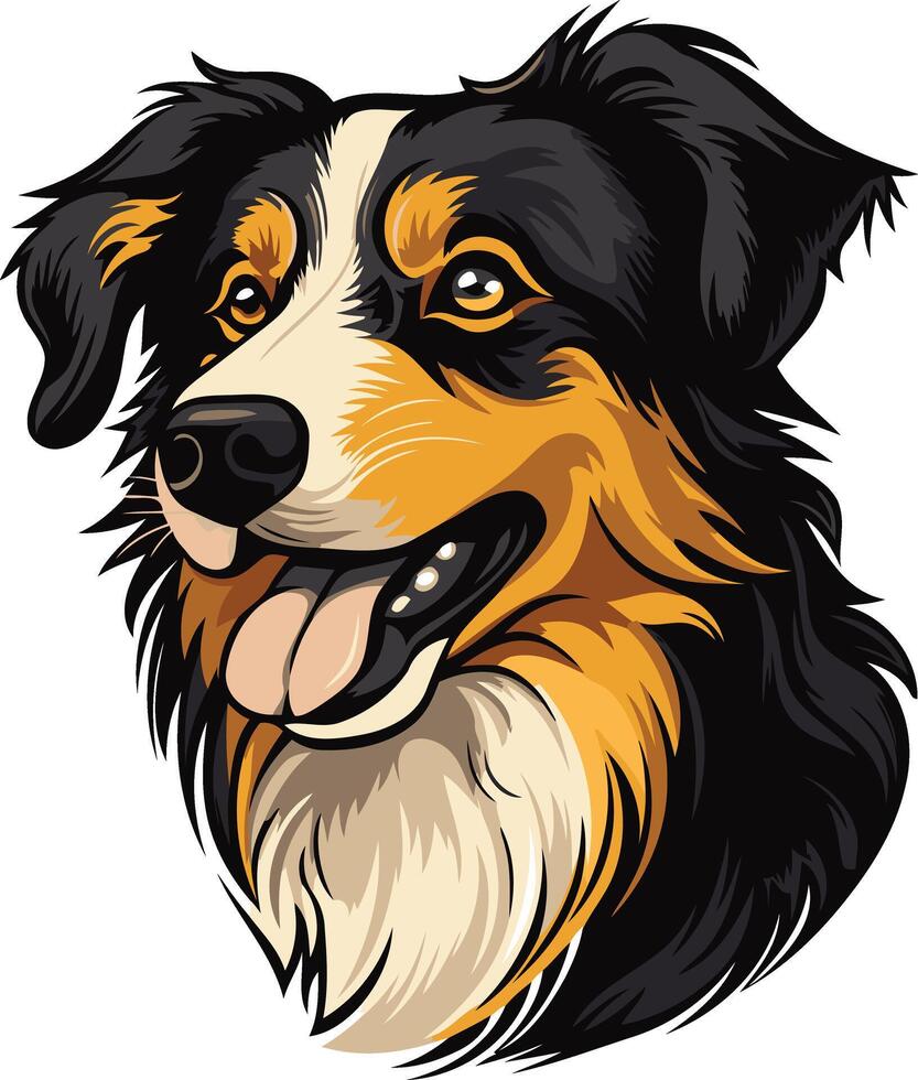Portrait of a Friendly Aussie vector