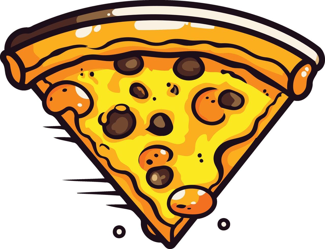 A Delicious Slice of Pizza with Toppings vector