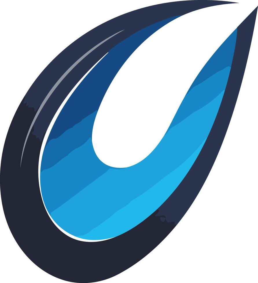 Abstract Blue and Black Logo Design vector