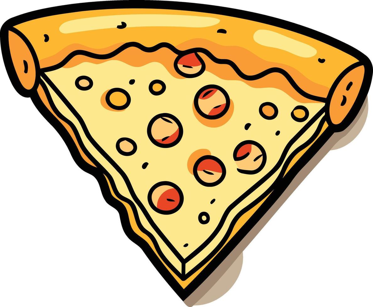 A Slice of Delicious Pizza with Pepperoni vector