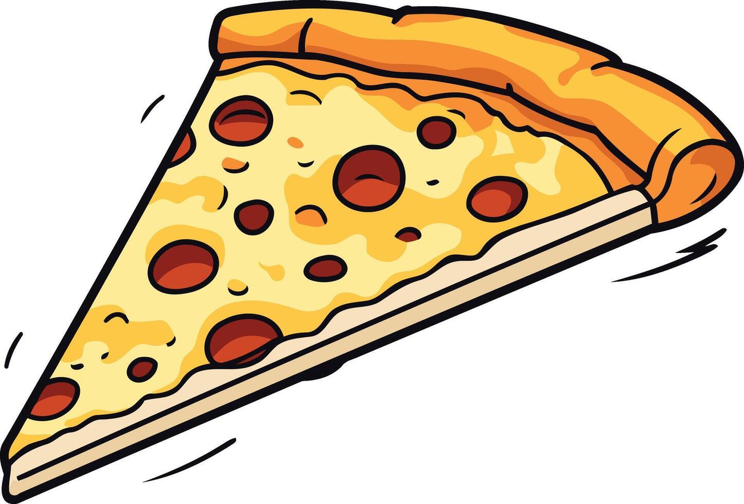A Single Slice of Pepperoni Pizza vector