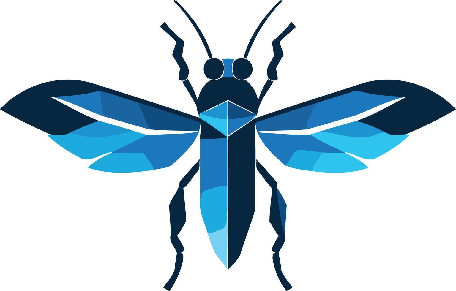 Geometric Blue Beetle vector