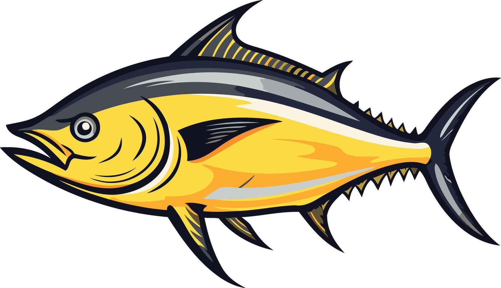 Yellowfin Tuna Illustration vector