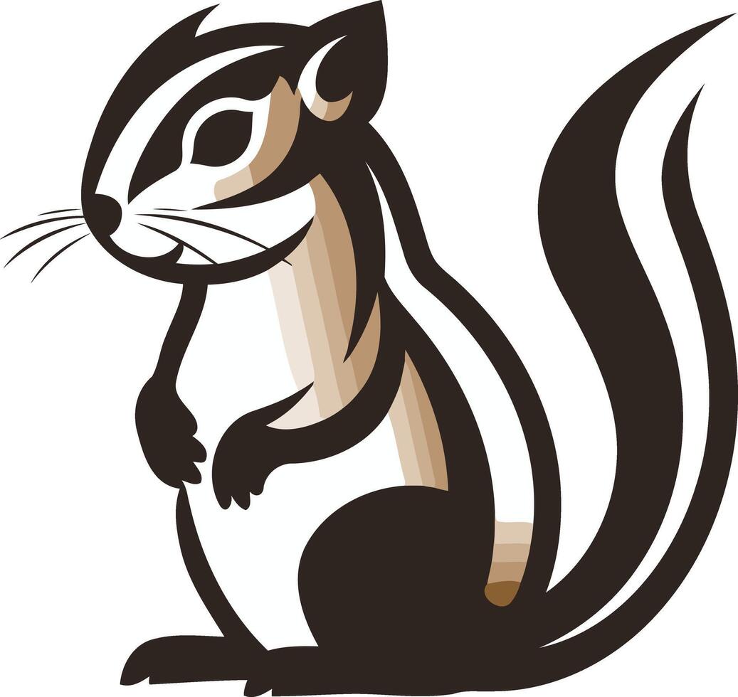 Striped Chipmunk Illustration vector