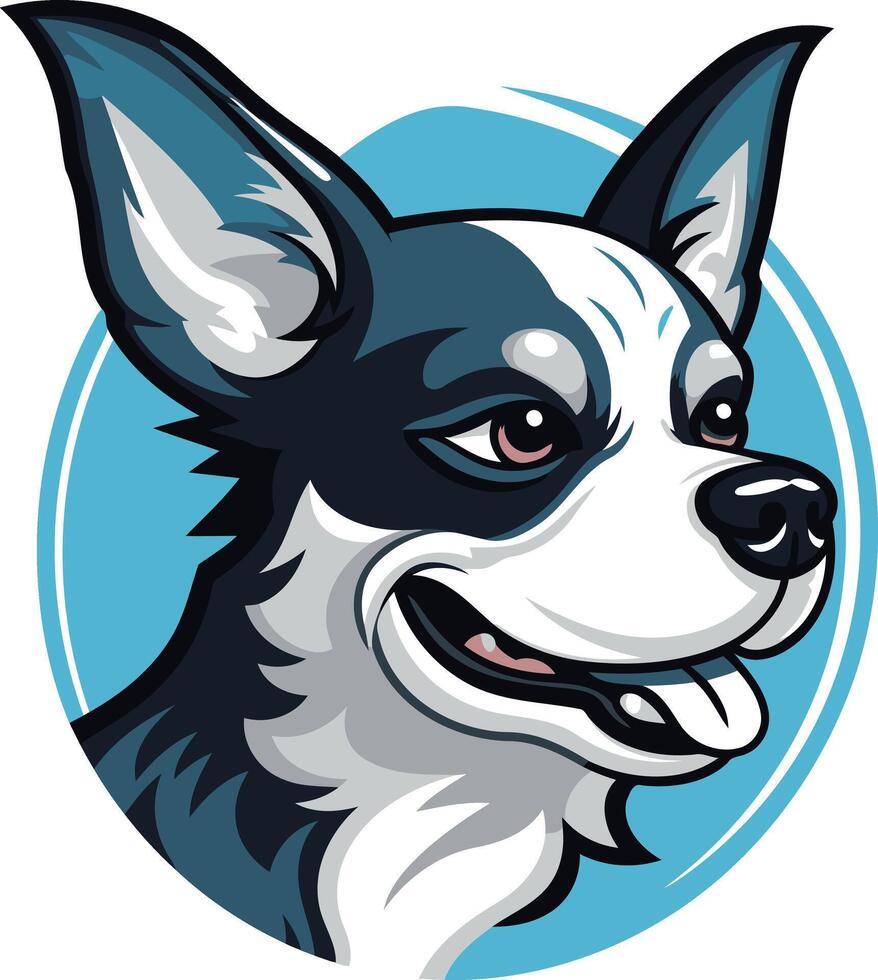 Smiling Chihuahua Cartoon Illustration vector