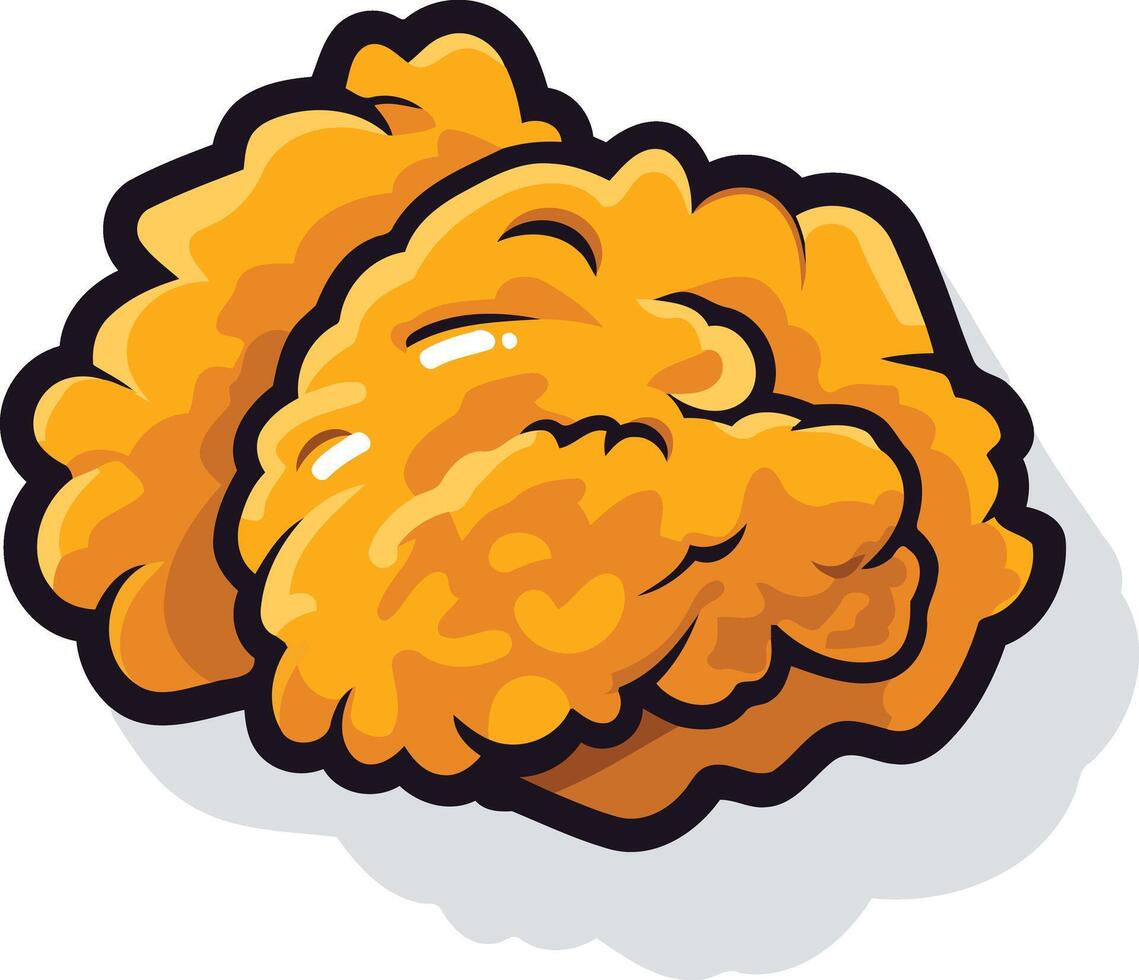 Cartoon Fried Chicken Illustration vector