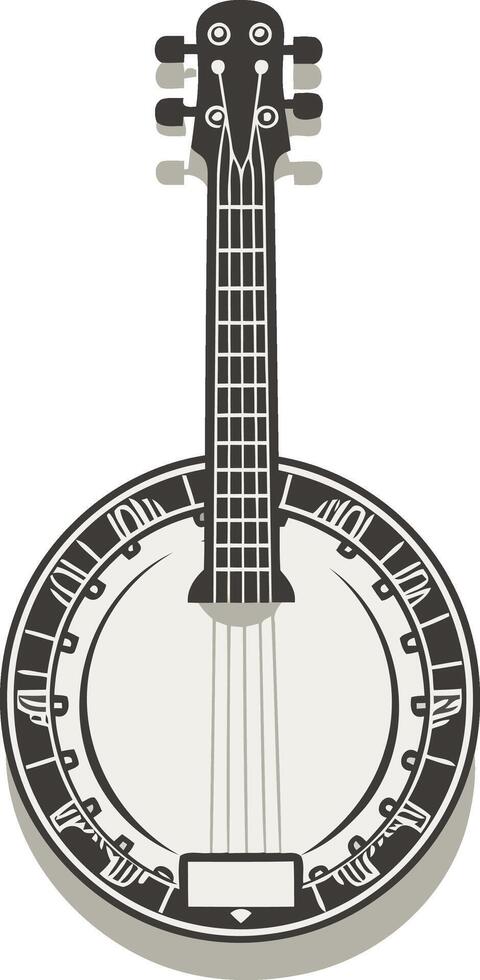 Banjo Illustration with a White Background vector