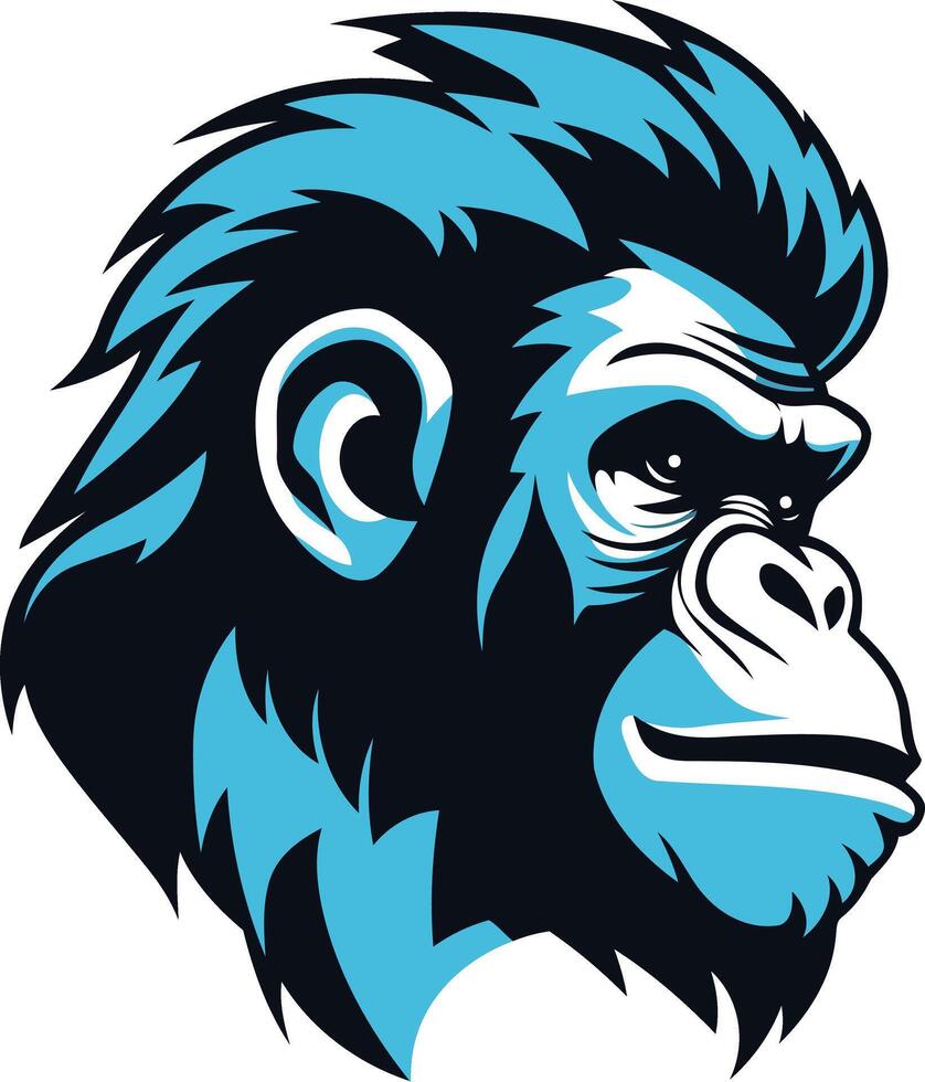 Chimpanzee Head Mascot Illustration vector