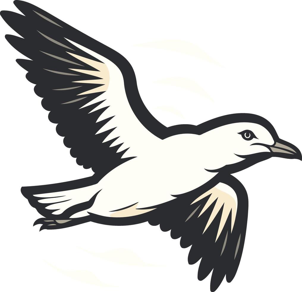 Seagull in Flight vector