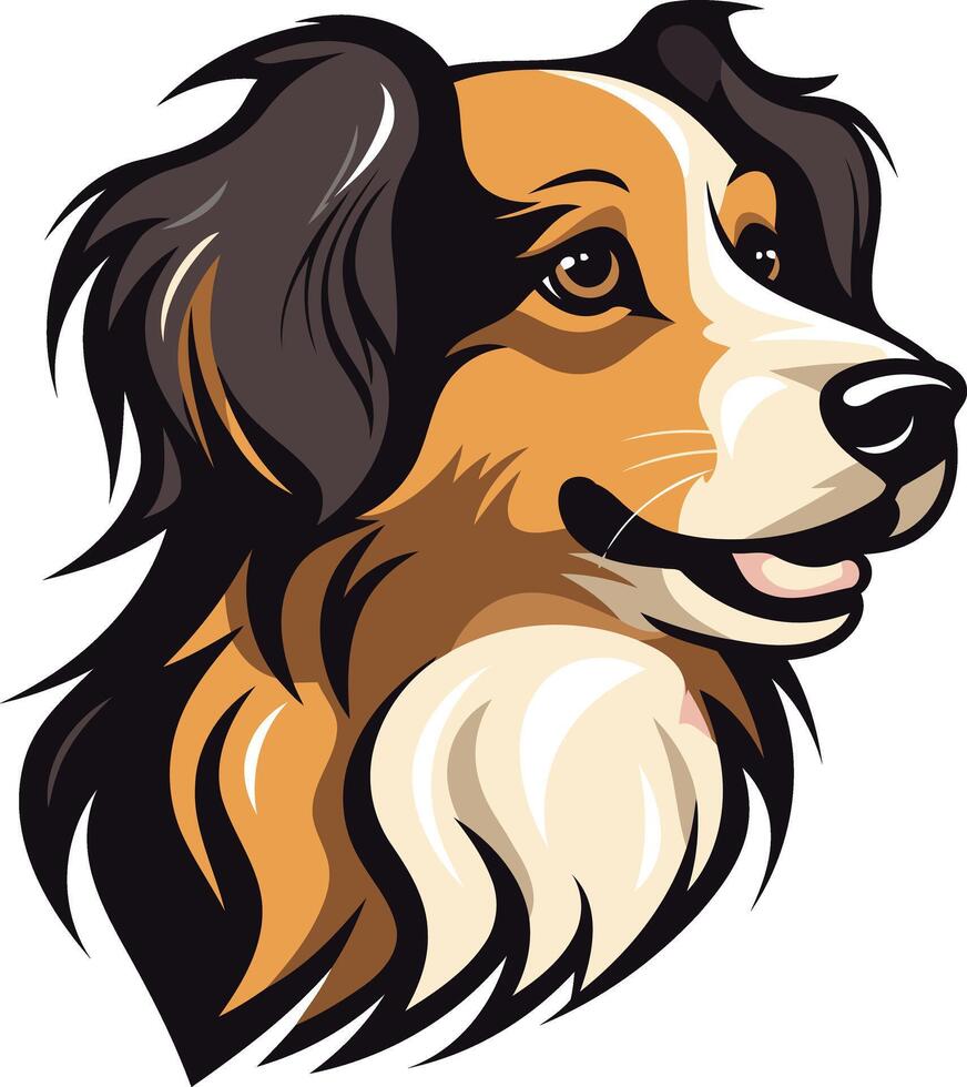 Portrait of a Friendly Dog vector