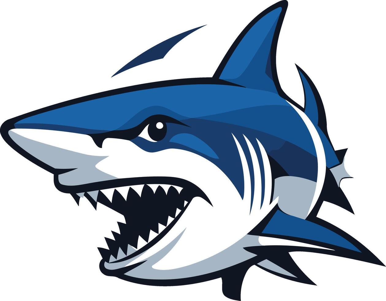 Aggressive Shark Mascot Design vector