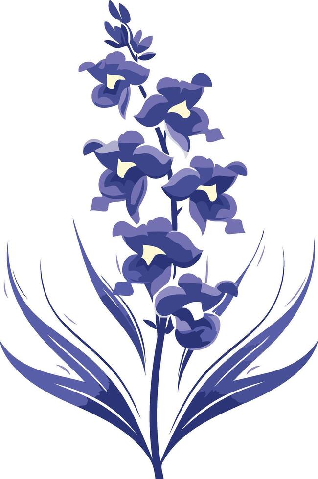 Purple Flower Illustration with White Background vector