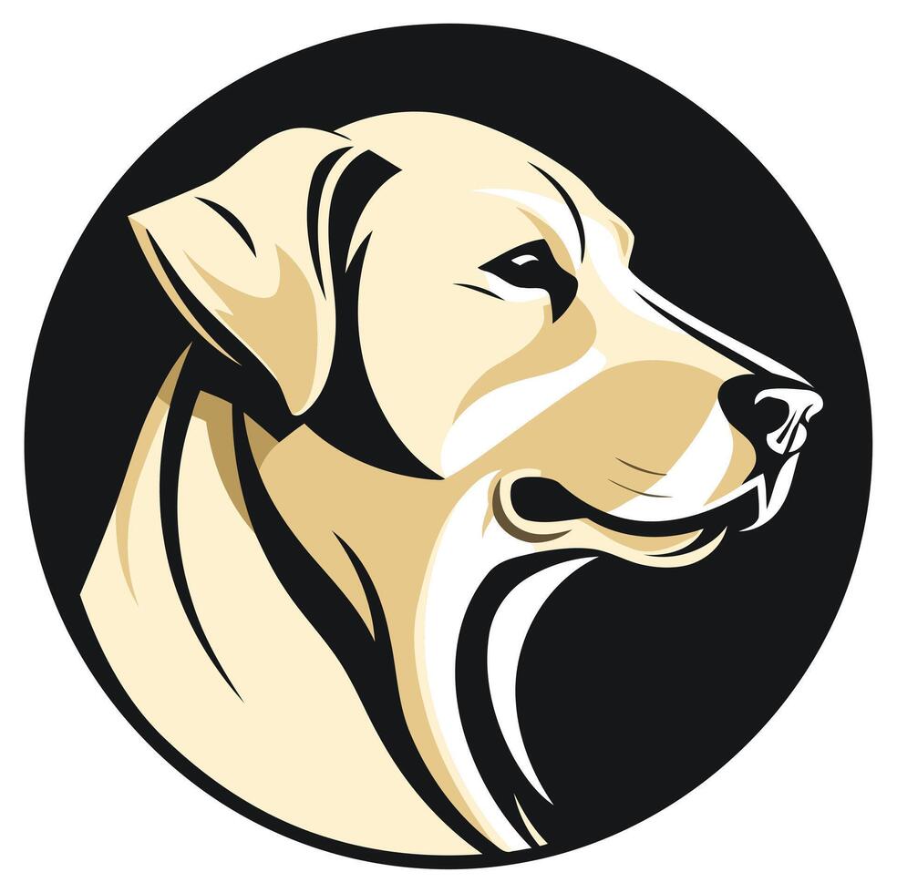 Profile of a Golden Retriever vector