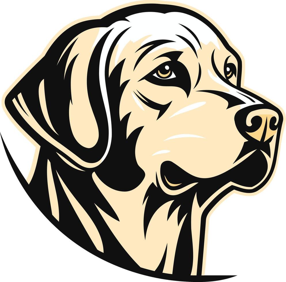 Labrador Retriever Head in Profile vector