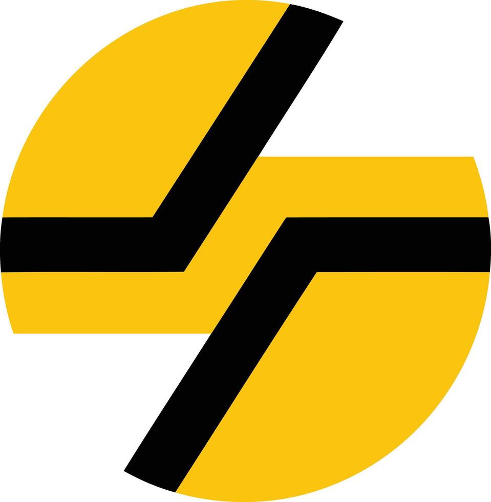Abstract Geometric Pattern in Yellow and Black vector
