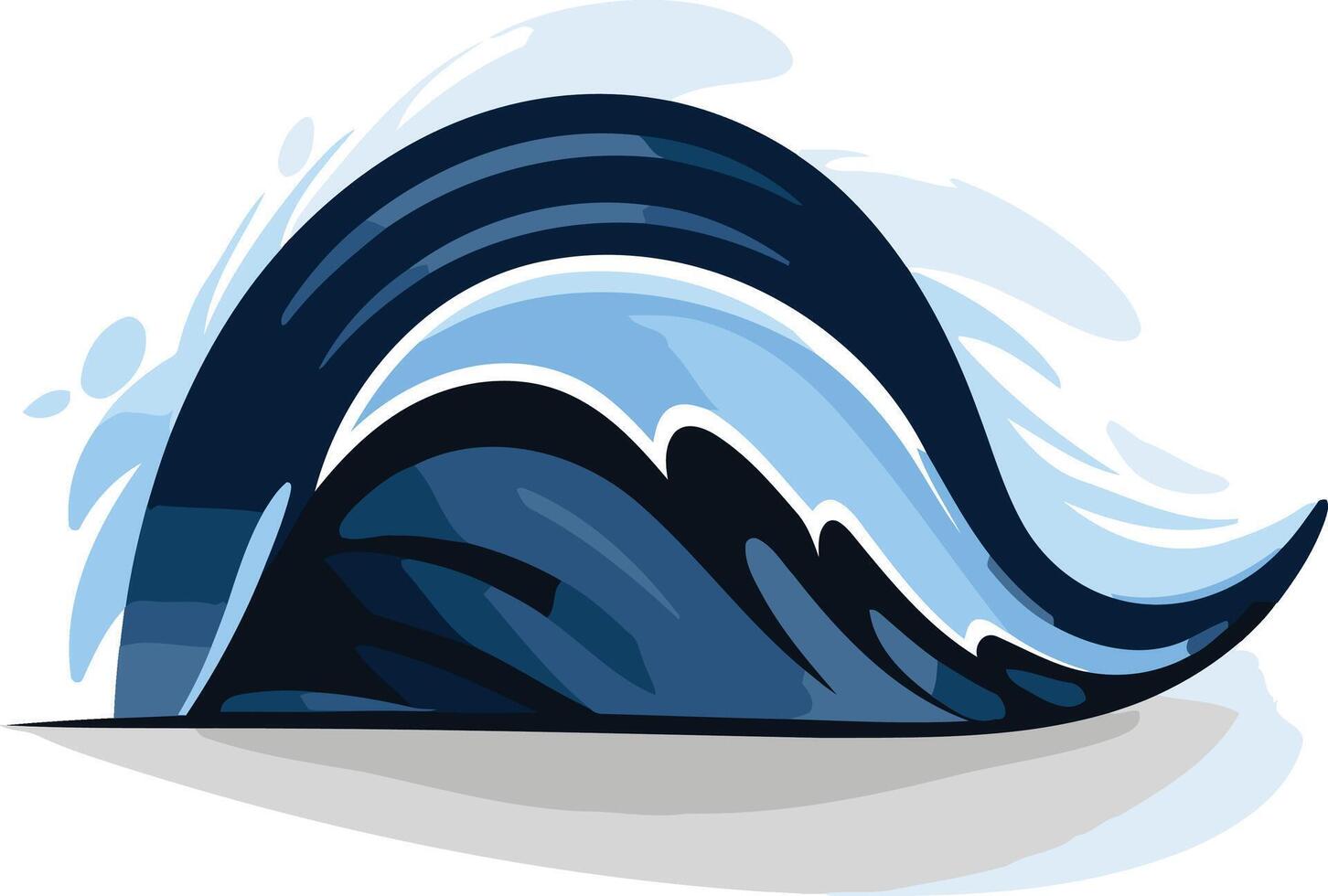 Abstract Wave Design in Blue and White vector