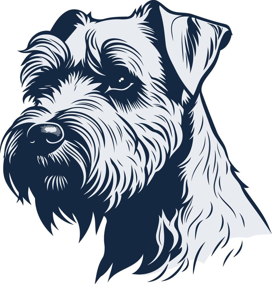Portrait of a Miniature Schnauzer vector