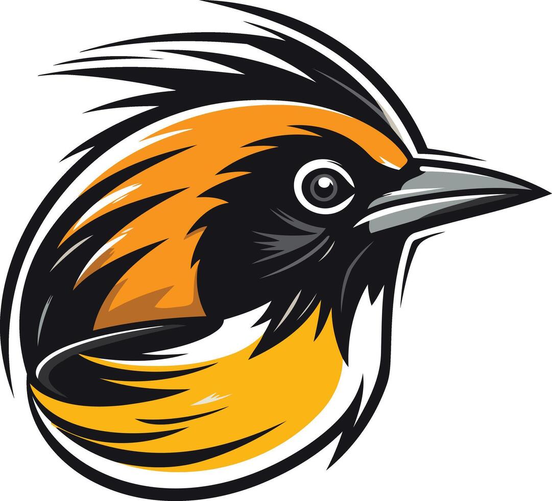 Yellow Crested Bird Mascot Illustration vector