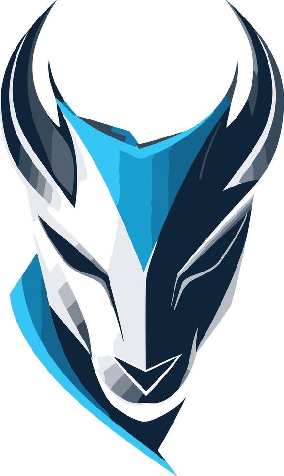 Abstract Blue and Black Animal Head Logo vector