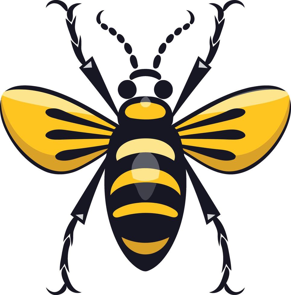 Stylized Bee Illustration vector