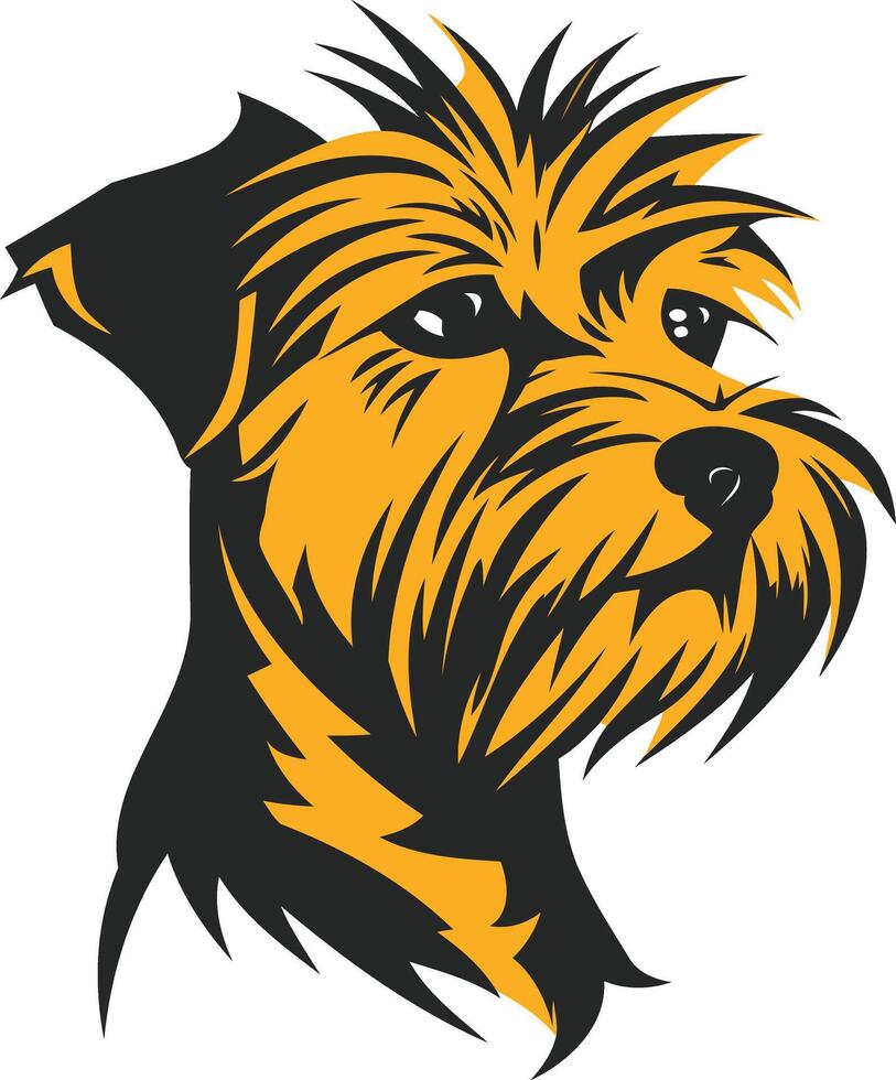 A Close Up Portrait of a Yorkshire Terrier vector