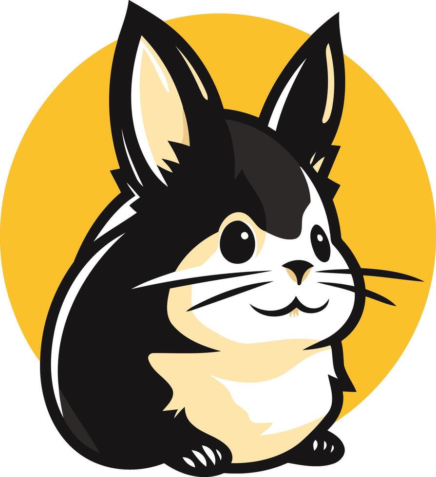 Cute Cartoon Rabbit with Big Ears vector