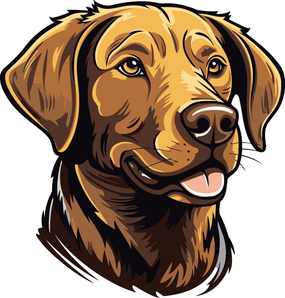 Portrait of a Labrador Retriever vector