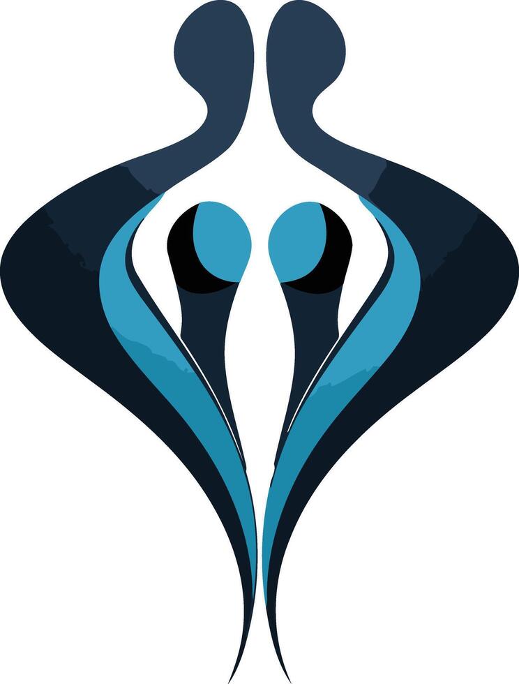 Abstract Blue and Black Design vector