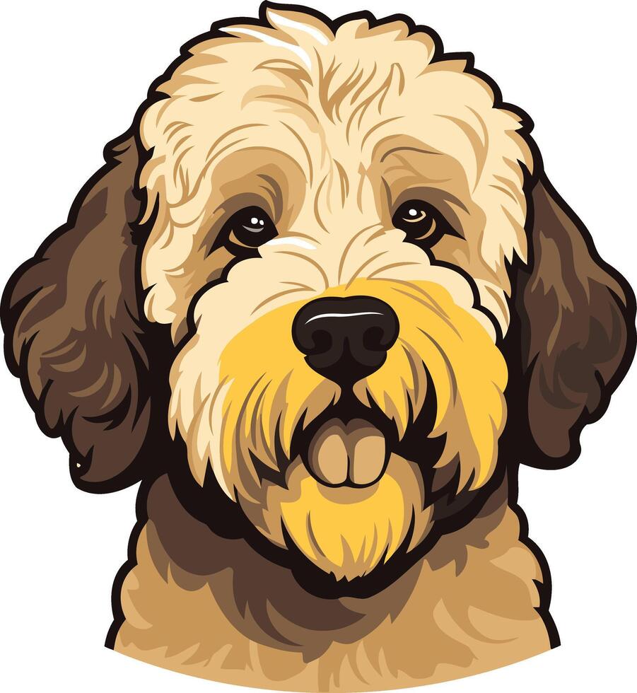 Cute Cartoon Dog Portrait vector