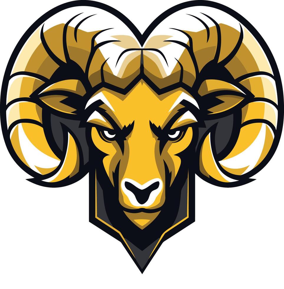 Powerful Ram Mascot Logo Design vector