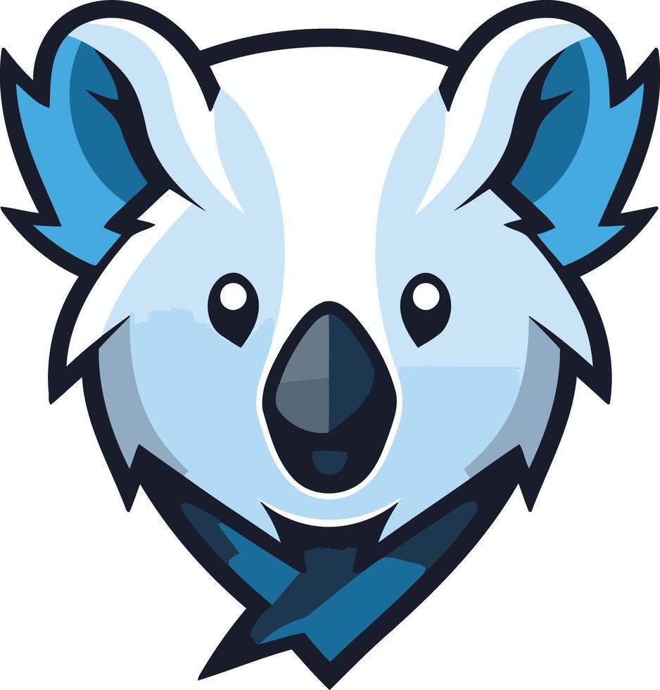 Blue Koala Mascot with a Big Smile vector
