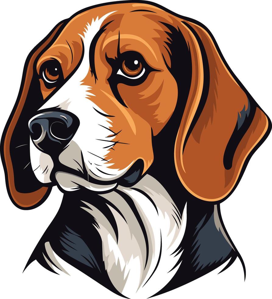Portrait of a Beagle Dog vector