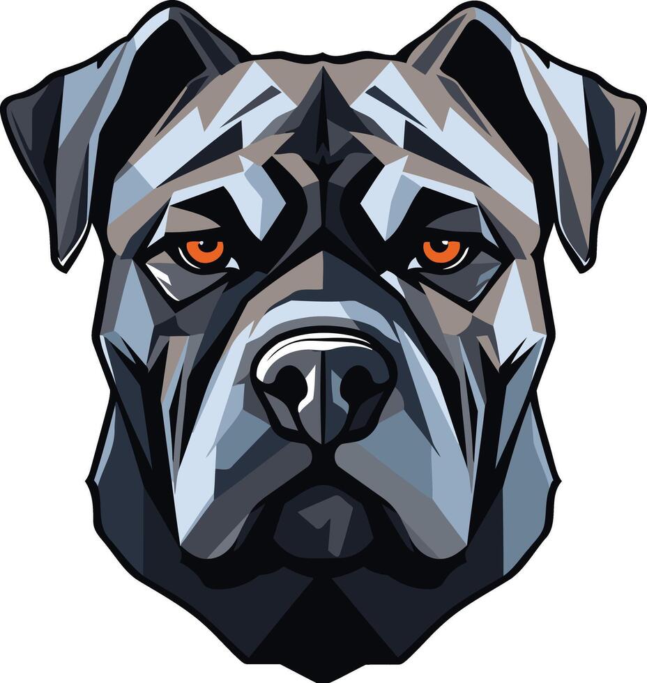 Geometric Portrait of a Bulldog vector