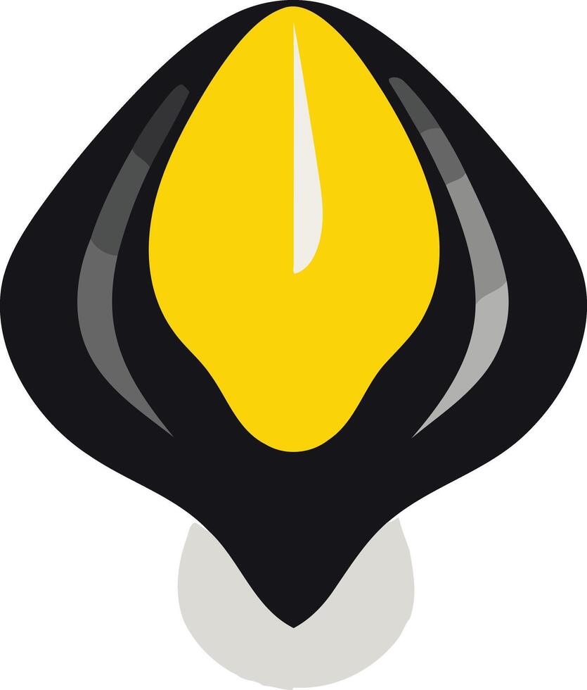 Abstract Yellow and Black Shape vector