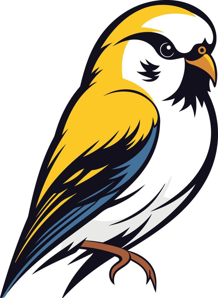 Illustration of a Yellow and Blue Bird vector