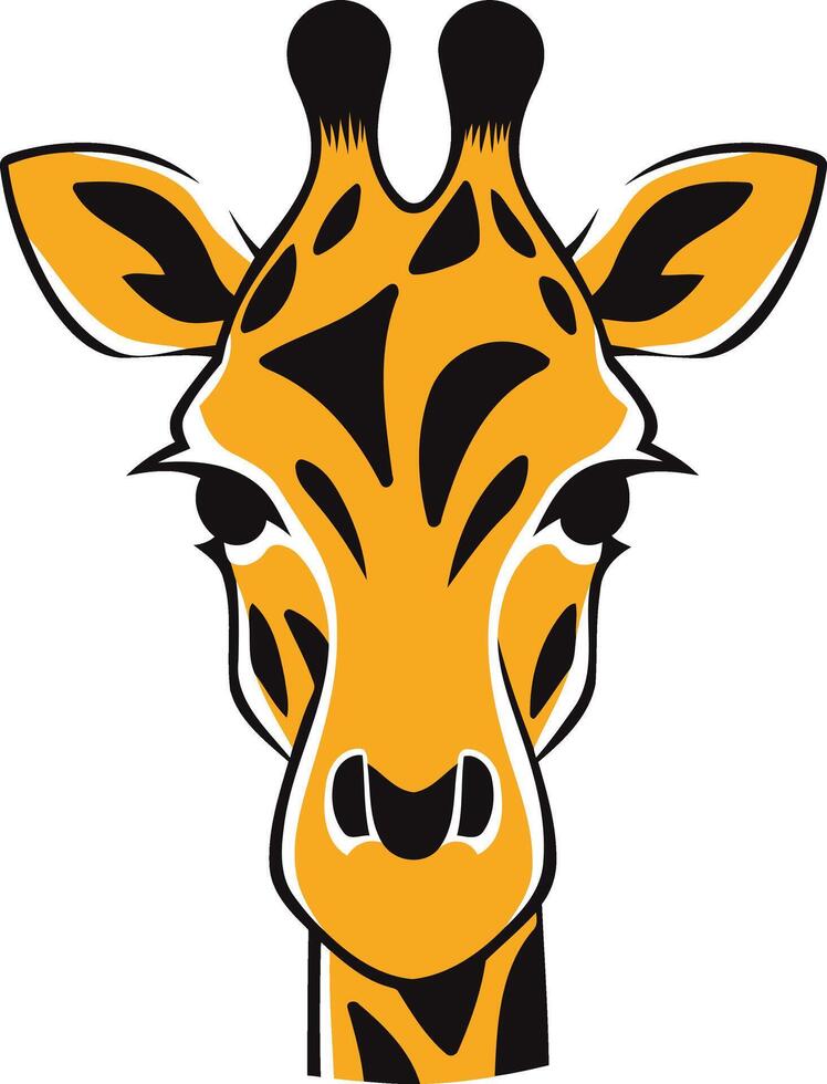 Giraffe Face Illustration vector