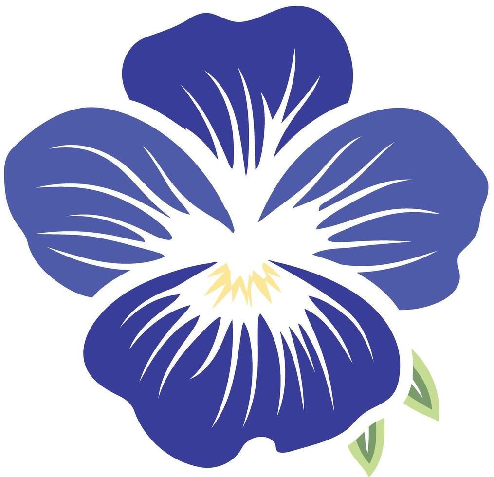 Blue Pansy Flower Illustration vector