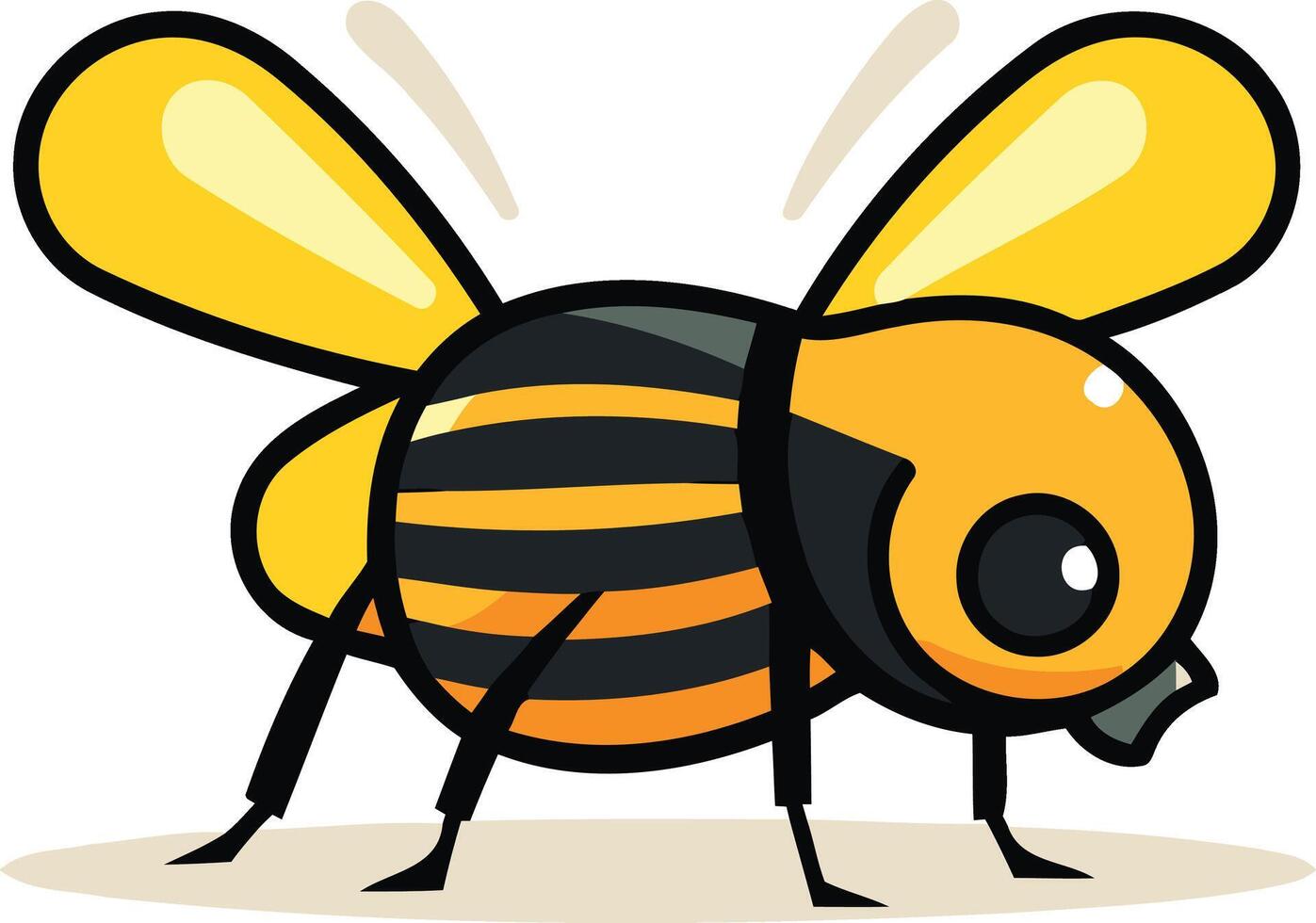 Cute Cartoon Bee Illustration vector