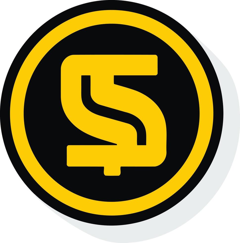 Symbol of a Cryptocurrency Coin vector