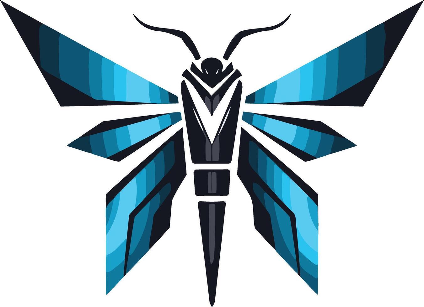 Abstract Geometric Butterfly Illustration vector