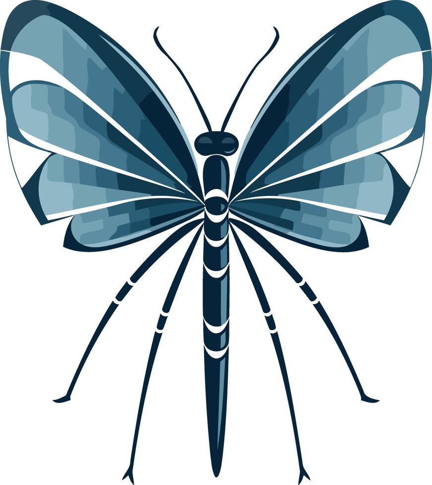 Abstract Blue Dragonfly Illustration vector
