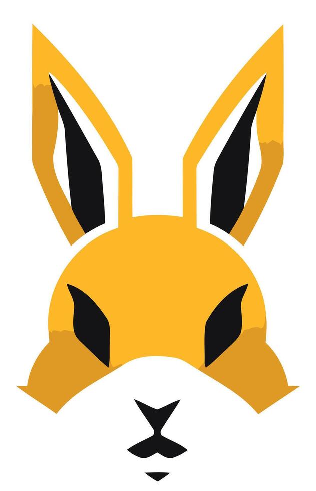 Abstract Rabbit Face Illustration vector