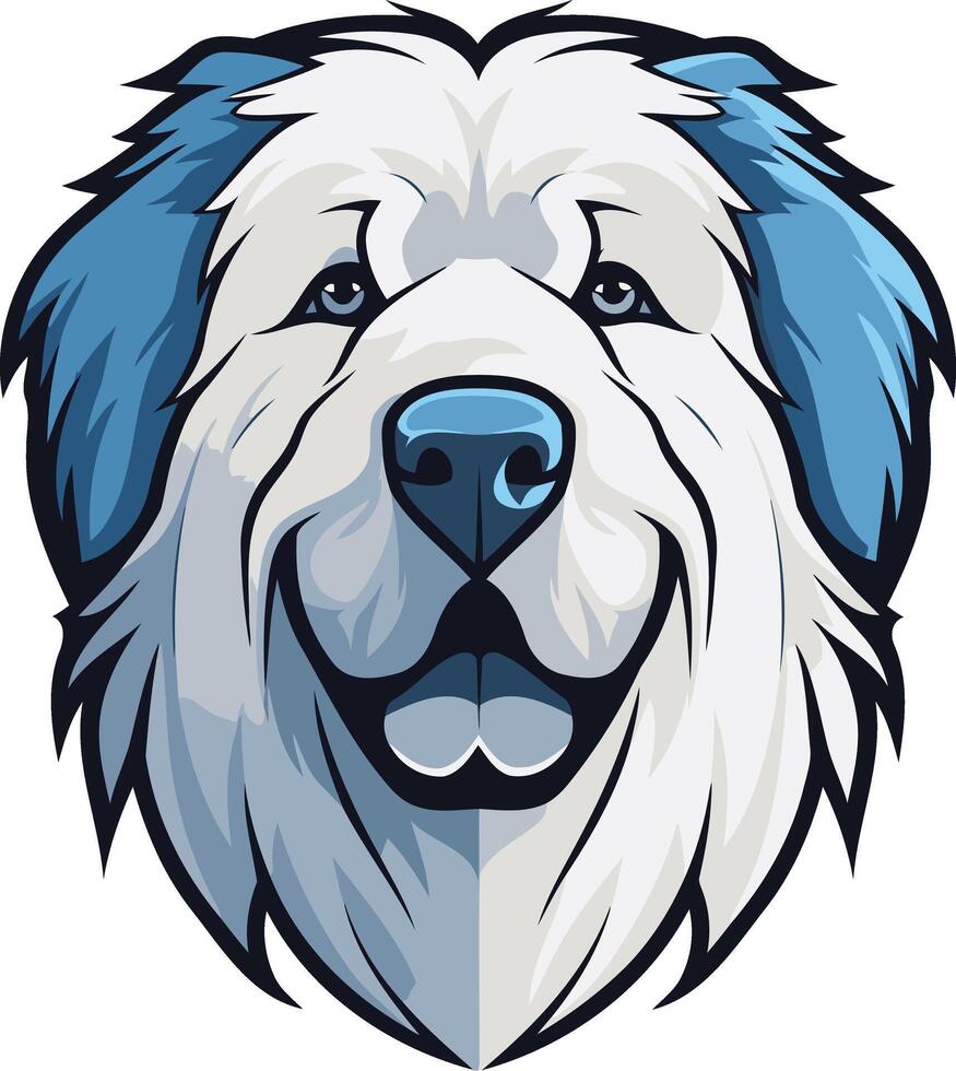 Smiling Dog with Blue Fur vector