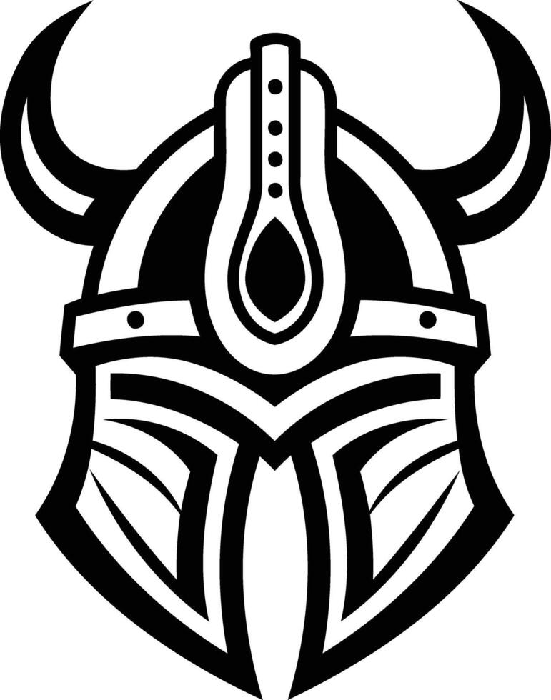 A bold and striking element illustration of a viking helmet vector