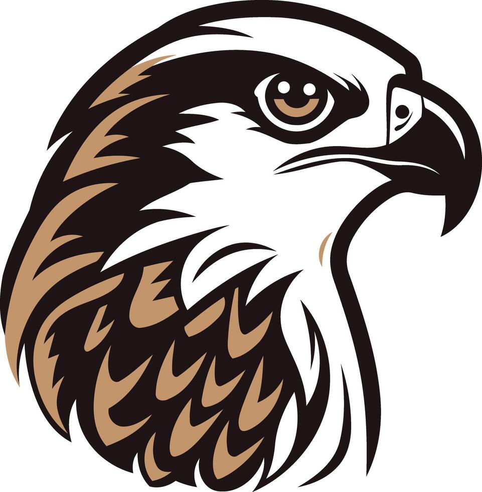 Eagle Head Profile, Bold Illustration vector