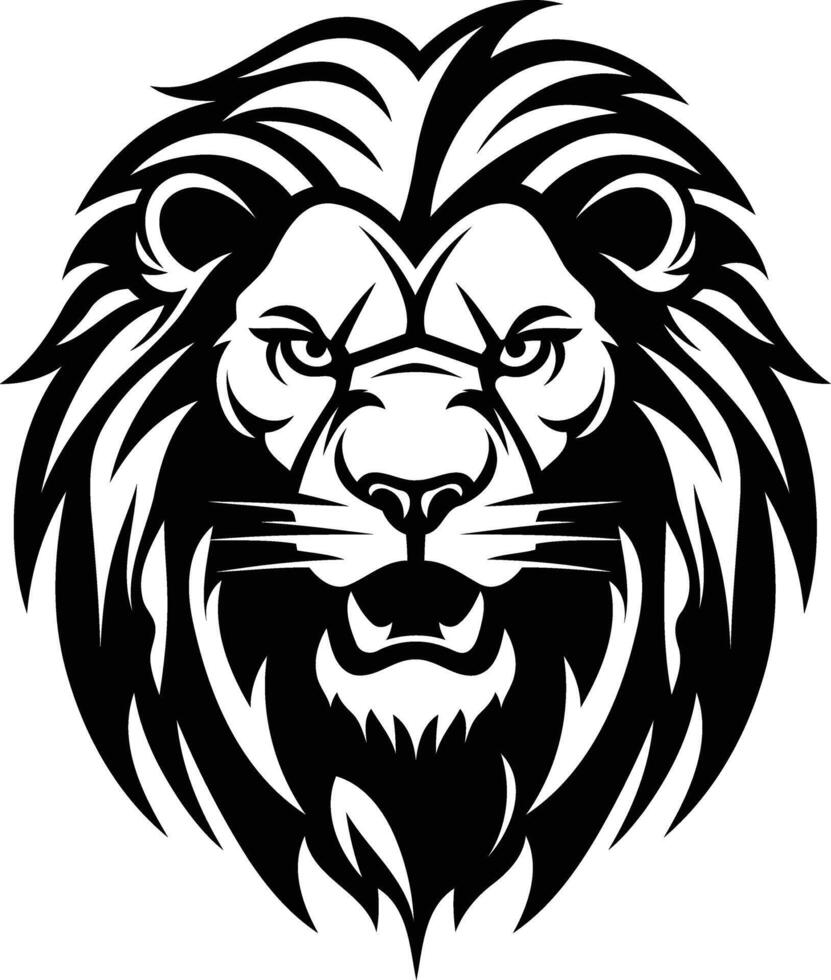Fierce lion head illustration, perfect for logos, t shirts, and branding vector