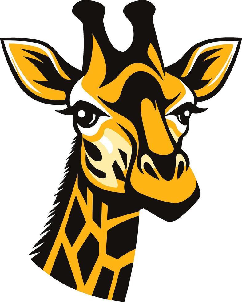 Giraffe Head Illustration vector