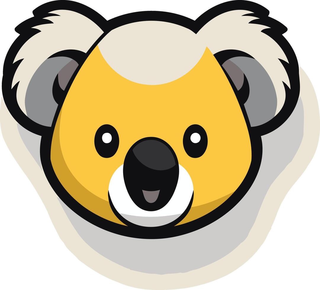 Cute Cartoon Koala Face vector